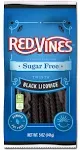 Red Vines Black Licorice Sugar Free Vines - 5 oz. Bag, 12 per Case