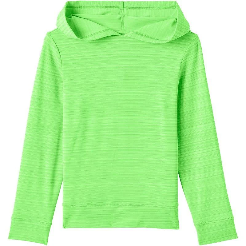 Child Kids Girls Long Sleeve Upf 50 Sun Hoodie Cover-up In Turquoise