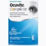 Bausch + Lomb Ocuvite Vitamin & Mineral Supplement Tablets with Lutein, 120 Count Bottle (Pack of 2)