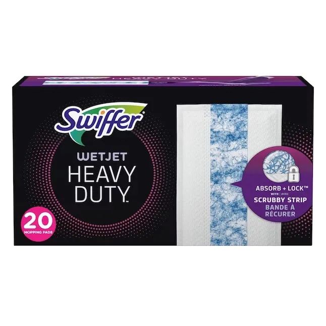 Swiffer Wetjet Heavy Duty Mop Pad Refills for Floor Mopping and Cleaning, All Purpose Multi Surface Floor Cleaning Product, 20 Count (Packaging May Vary)