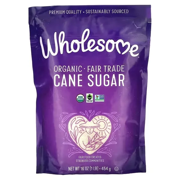 Wholesome Cane Sugar, Organic, 16 oz