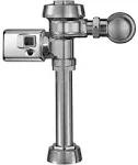 Sloan Royal 111 Exposed Sensor Water Closet Flushometer with Battery Powered Side Mount Sensor Operator, 1.28 GPF Flush Valve - Single Flush, Fixture Connection Top Spud, Polished Chrome, 3910022