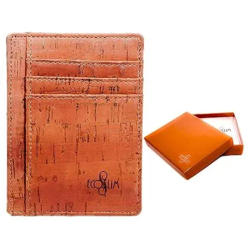 Eco Slim Wallet Minimalist Front Pocket RFID Credit Card Holder Cork