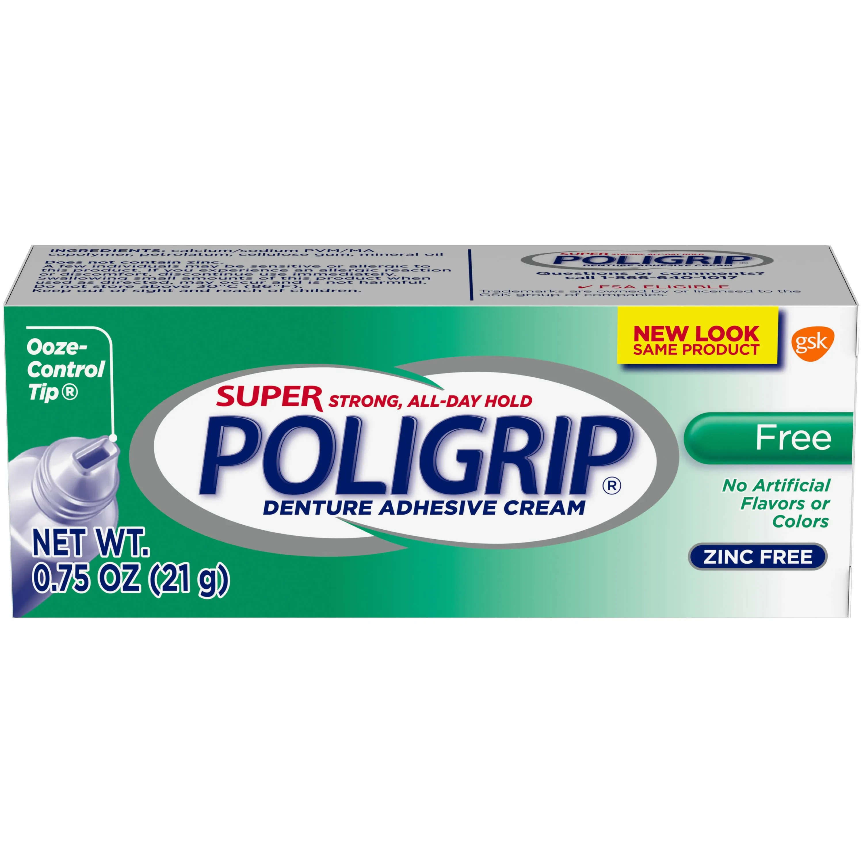 Poligrip Super Denture Adhesive Cream Free