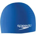 Speedo Silicone Solid Swim Cap Blue