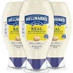 Hellmann's Real Mayonnaise Squeeze Bottle 3 Count A Rich Creamy Condiment Gluten Free, Made with 100% Cage Free Eggs 20