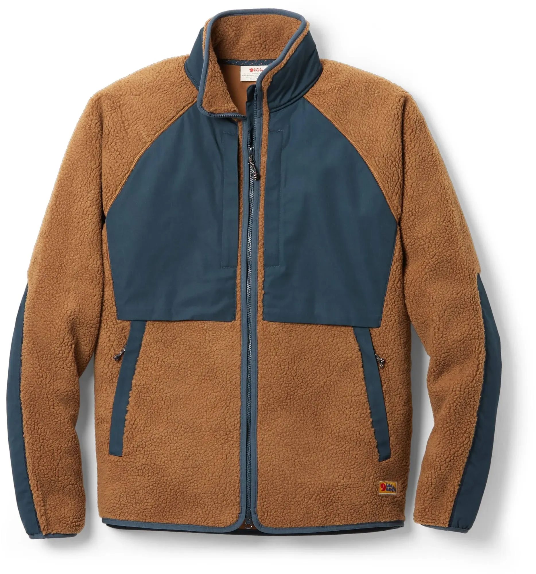 Fjallraven Men's Vardag Pile Jacket - Chestnut/Navy - Small