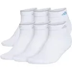 Adidas Athletic Cushioned 6-Pack Low-Cut Socks White M