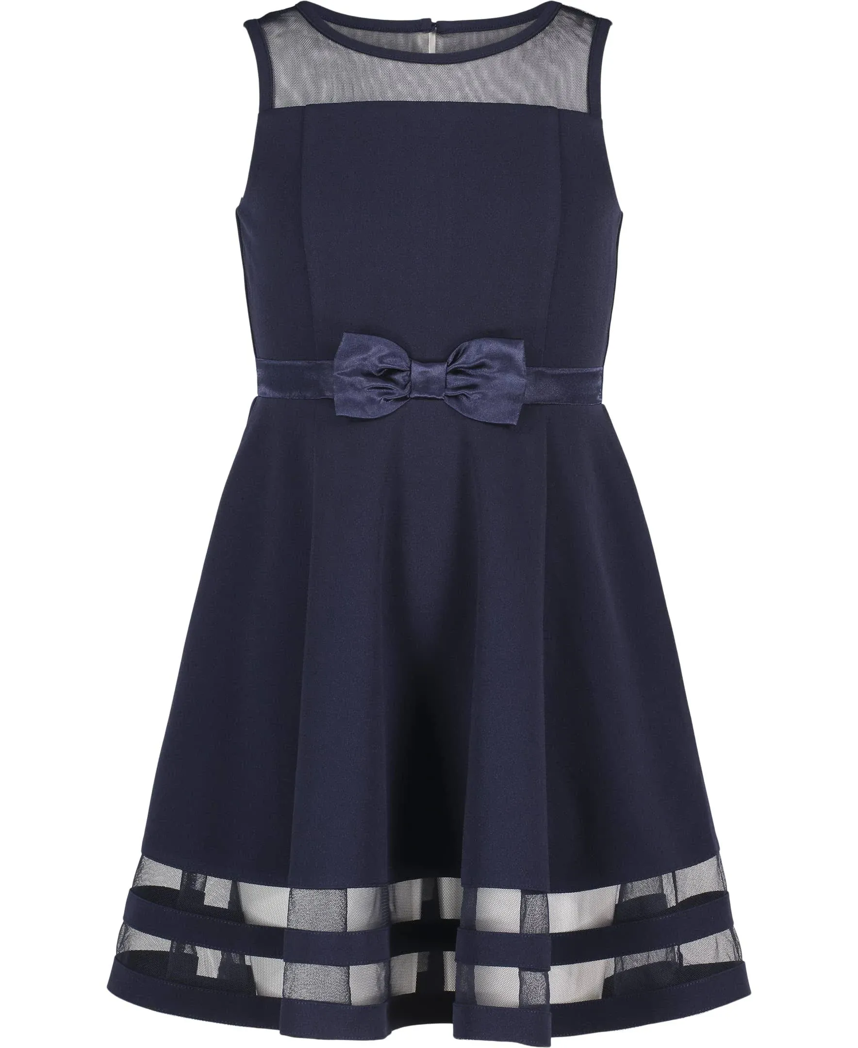 Toddler Girls Illusion Mesh Bow Front Dress