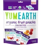 YumEarth, Organic Fruit Snacks, 5 Packs, 0.7 oz (19.8 g) Each