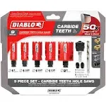 Diablo DHS09SGPCT 9-Piece Carbide General Purpose Hole Saw Set