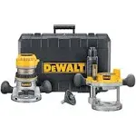 DeWalt DW616PK 1-3/4 HP Fixed Base & Plunge Router Combo Kit