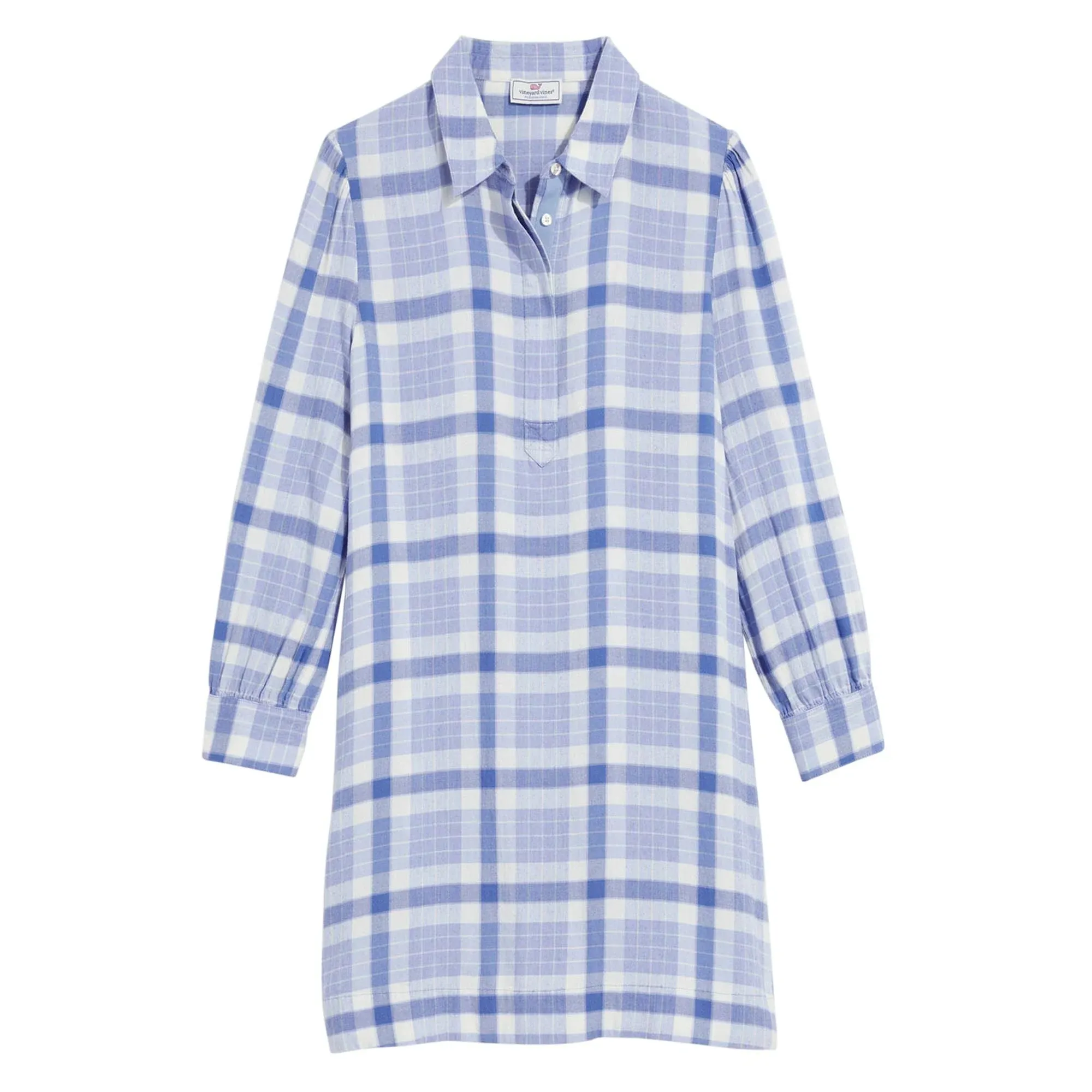 vineyard vines Girls' Plaid Popover Dress