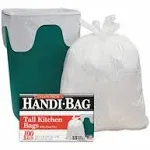 HAB6FK100CT Super Value Pack Trash Bags 13gal, 0.6mil, 23 3/4 x 28, White 100/Box, 6 BX/CT