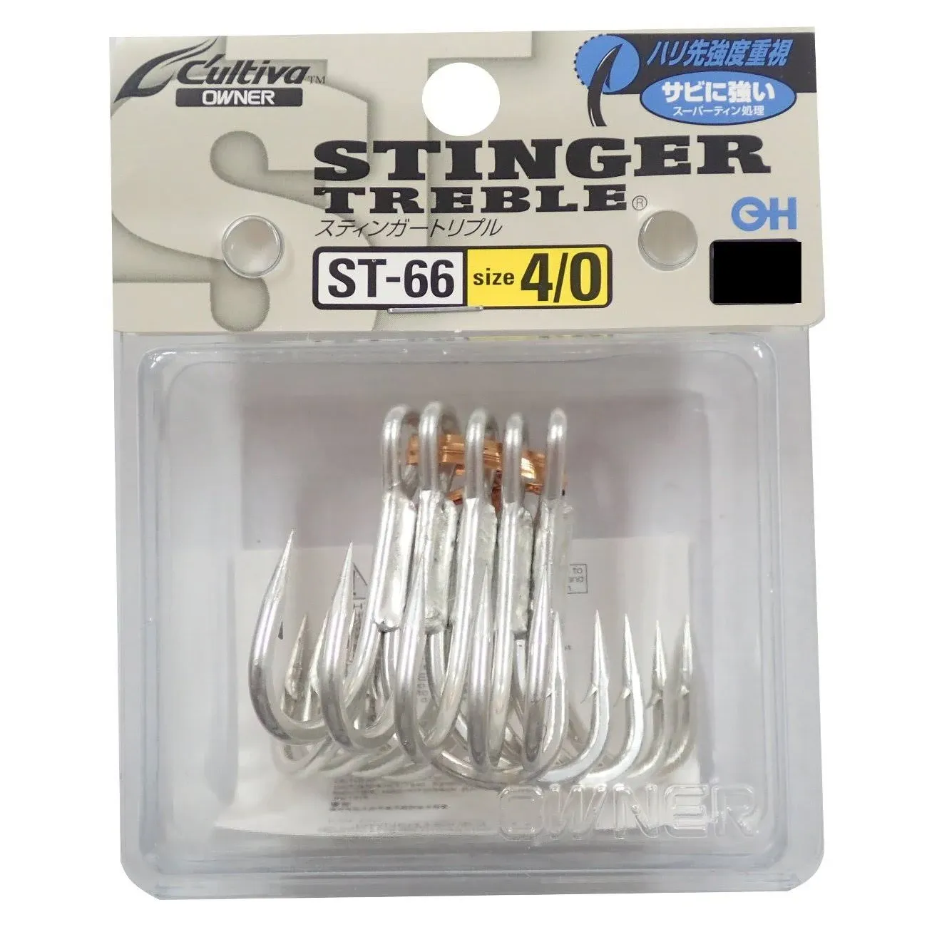 Owner ST-66 TN 4X Treble Hook Heavy Duty Size 4/0 (9390)