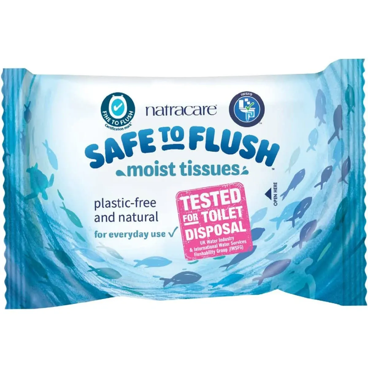 Natracare Safe to Flush Moist Tissues 30 Count