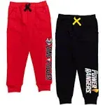 Power Rangers Toddler/Little/Big Boys 2 Pack Fleece Jogger Pants