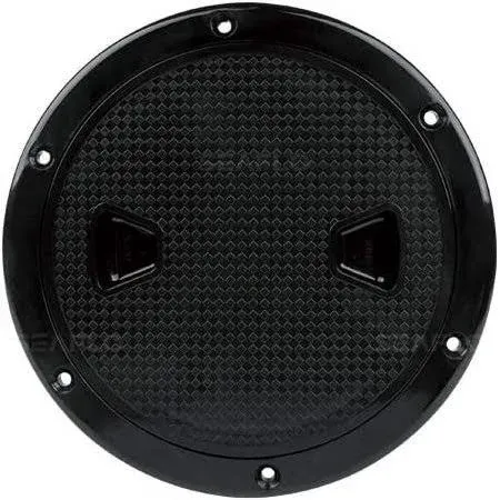 Seaflo 8" Black Boat Round Non Slip Inspection Hatch w/Detachable Cover