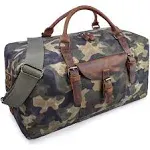 Travel Duffel Bag Camo Oversized Waterproof Genuine Leather for Men &amp; Women New