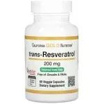 California Gold Nutrition Trans-Resveratrol 600 MG 60 Veggie Capsules