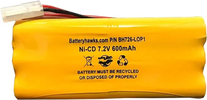 118-0017 1180017 Beam 7.2V 600mAh Ni-CD Battery Pack Replacement for Emergency/Exit Light OSA026 OSA-026