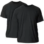 Gildan Men's Ultra Cotton Adult T-Shirt, 2-Pack, Black, Small