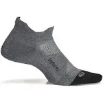 Feetures Elite Max Cushion No Show Tab - Gray / Medium - Bauman's Running & Walking Shop