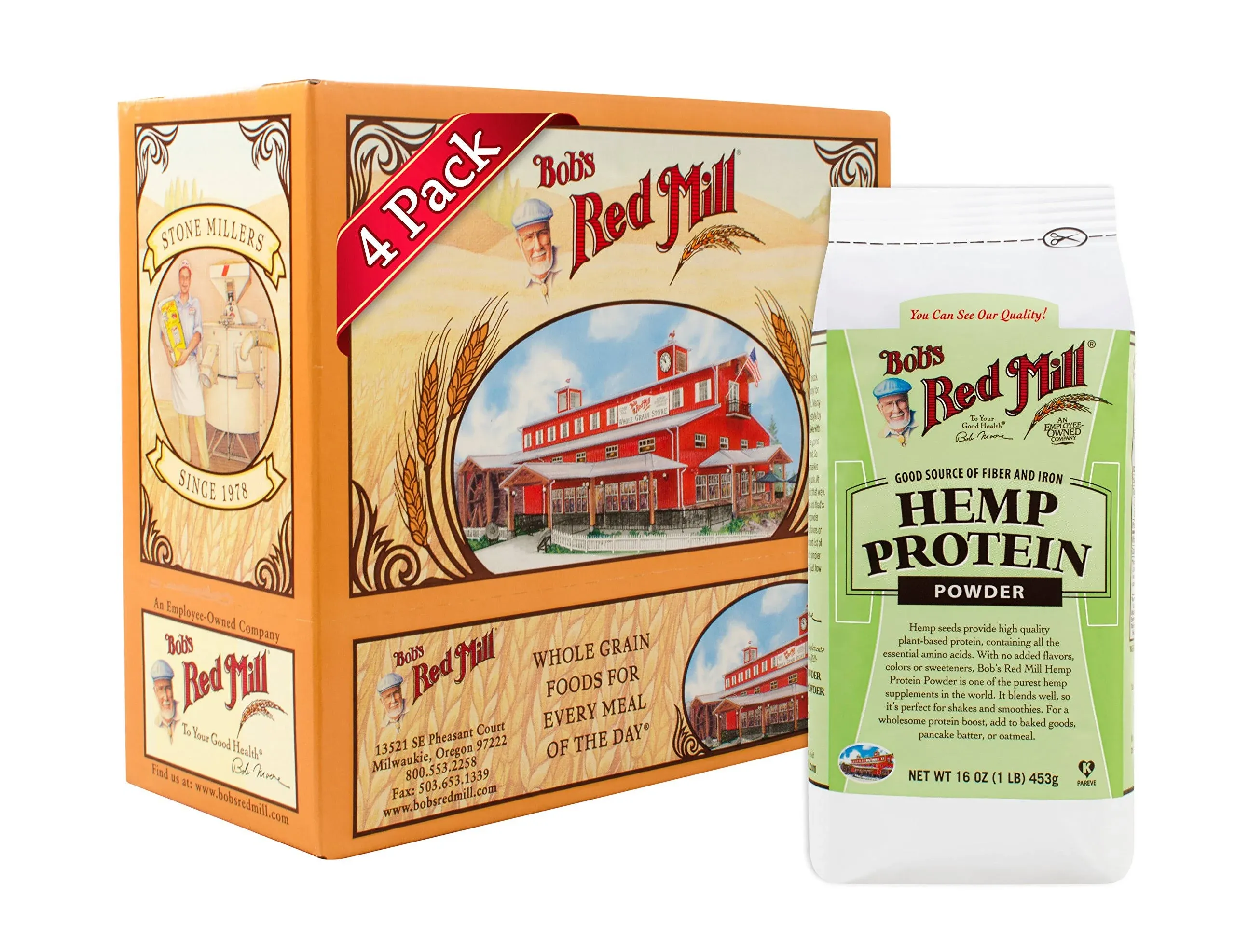 Bobs Red Mill Protein Powder, Hemp - 16 oz