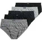 Equipo Men's 5-Pack Low Rise Cotton Briefs Black/Gray Size Medium