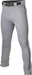 MEN&#039;S EASTON RIVAL PIPED KNICKER BASEBALL PANT ~ GRAY / BLACK ~ LARGE NWT