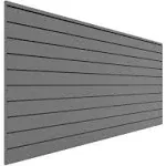 Proslat 8 ft. x 4 ft. PVC Slatwall (Light GRAY)