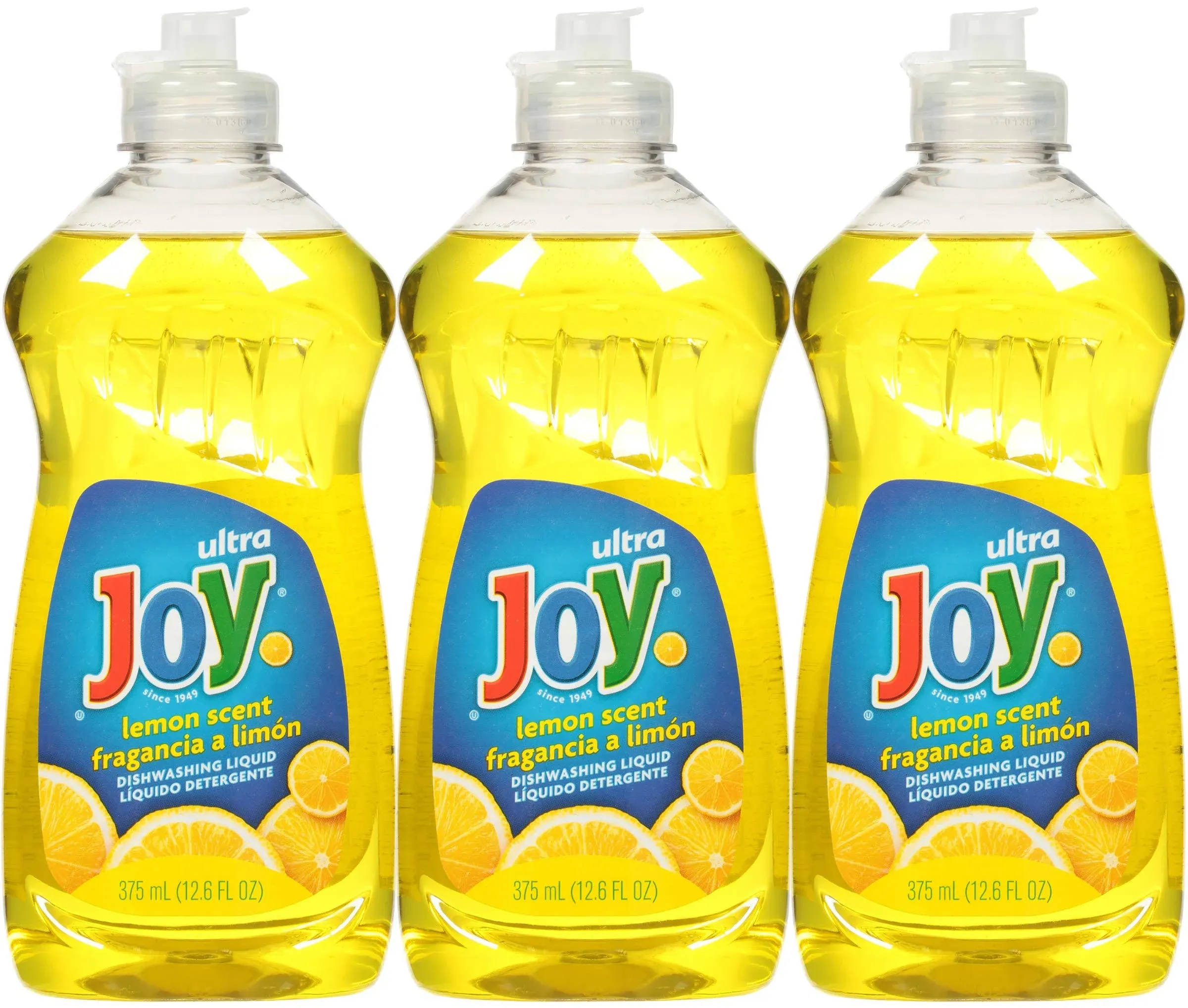 Joy Ultra Dishwashing Liquid, Lemon Scent, 12.6 fl oz (3 Pack)