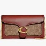 Coach Coated Canvas Signature Tabby Chain Clutch Bag