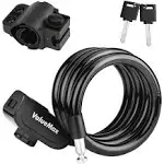 ValueMax 4FT Cable Bike Lock, ABS Lock Shell w/2 Keys &amp; 1 Secure Mount Bracket