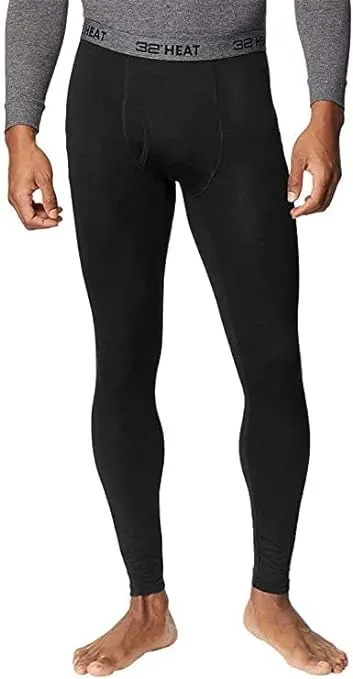 Stay Warm & Comfy: 32 Degrees Men's Baselayer Pants L / Black