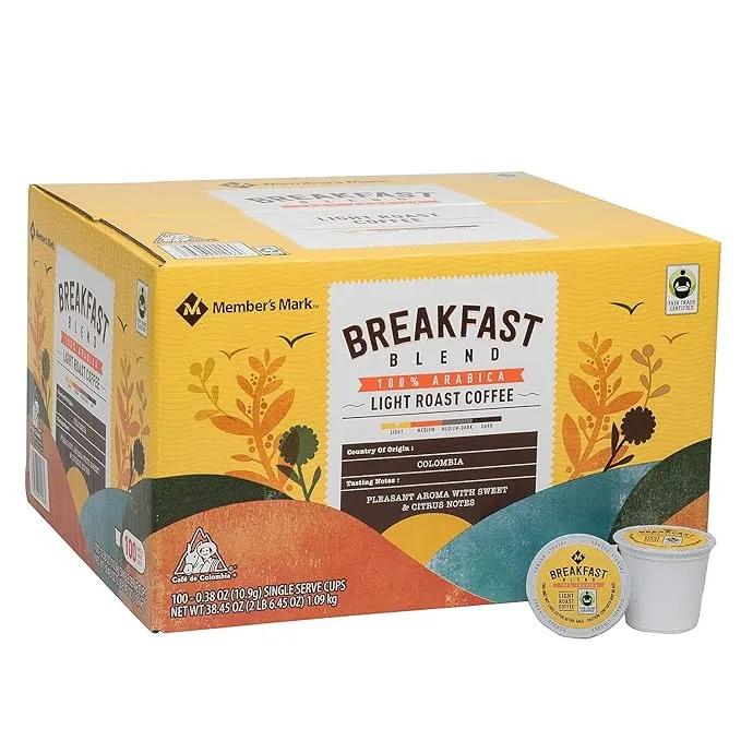 Member's Mark Breakfast Blend Coffee 100/0.38 Oz Net Wt 38.45 Oz,, ()