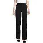 Lands' End Women's High Rise Chino Utility Straight Leg Pants - Black