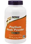 NOW Supplements, Psyllium Husk Powder, Non-GMO Project Verified, Soluble Fiber, 12-Ounce