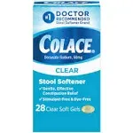 Colace Stool Softener Clear Soft Gels 28 Count