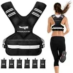 Yes4All Adjustable Weighted Vest 11-20Lbs with Reflective Strip, Large Weight Ve