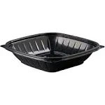 Dart® PresentaBowls Pro Black Square Bowls, 32 oz, 8.5 x 8.5 x 2, Plastic, 63/Bag, 4 Bags/Carton (DCCB32SB)