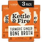 Kettle and Fire Turmeric Ginger Chicken Bone Broth, Keto, Paleo, and Whole 30 Ap