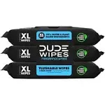 DUDE WIPES Dude Wipes 3-Pack 144-Pack Natural Fiber Blend Flushable Wipe in White | DW-CE-3