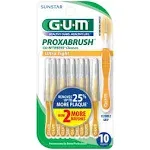 GUM Proxabrush Go-Betweens - Wide, Interdental Brushes, Soft Bristled Dental Picks, 10 Count