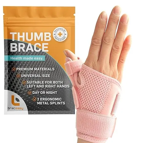 BracEasy Thumb Brace: Thumb Support for Arthritis - Thumb Splint Right Hand ...