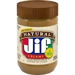 Jif Natural Creamy Peanut Butter - 16 oz