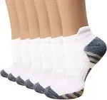 Sooverki Copper Compression Socks Women and Men 6 Pairs - Circulation Arch Support Plantar Fasciitis Running Ankle Socks