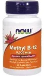 Now Foods Methyl B-12, 5000 mcg, Lozenges - 60 count