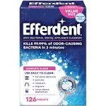 Efferdent Anti-Bacterial Denture Cleanser 126 Tablets