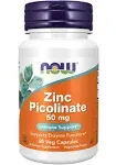 Now Foods Zinc Picolinate 50 mg - 60 Capsules